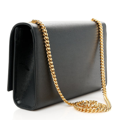 Saint Laurent Grain De Poudre Medium Classic Monogram Kate Tassel Satchel Black 3 of 11