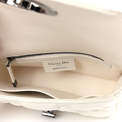 Christian Dior Lambskin Macrocannage Small Dior Caro Bag Ivory 5 of 11
