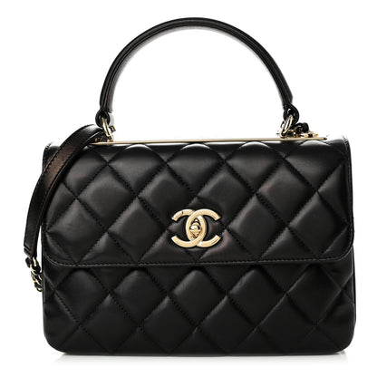 Chanel Lambskin Quilted Small Trendy CC Dual Handle Flap Bag Black 1 of 12