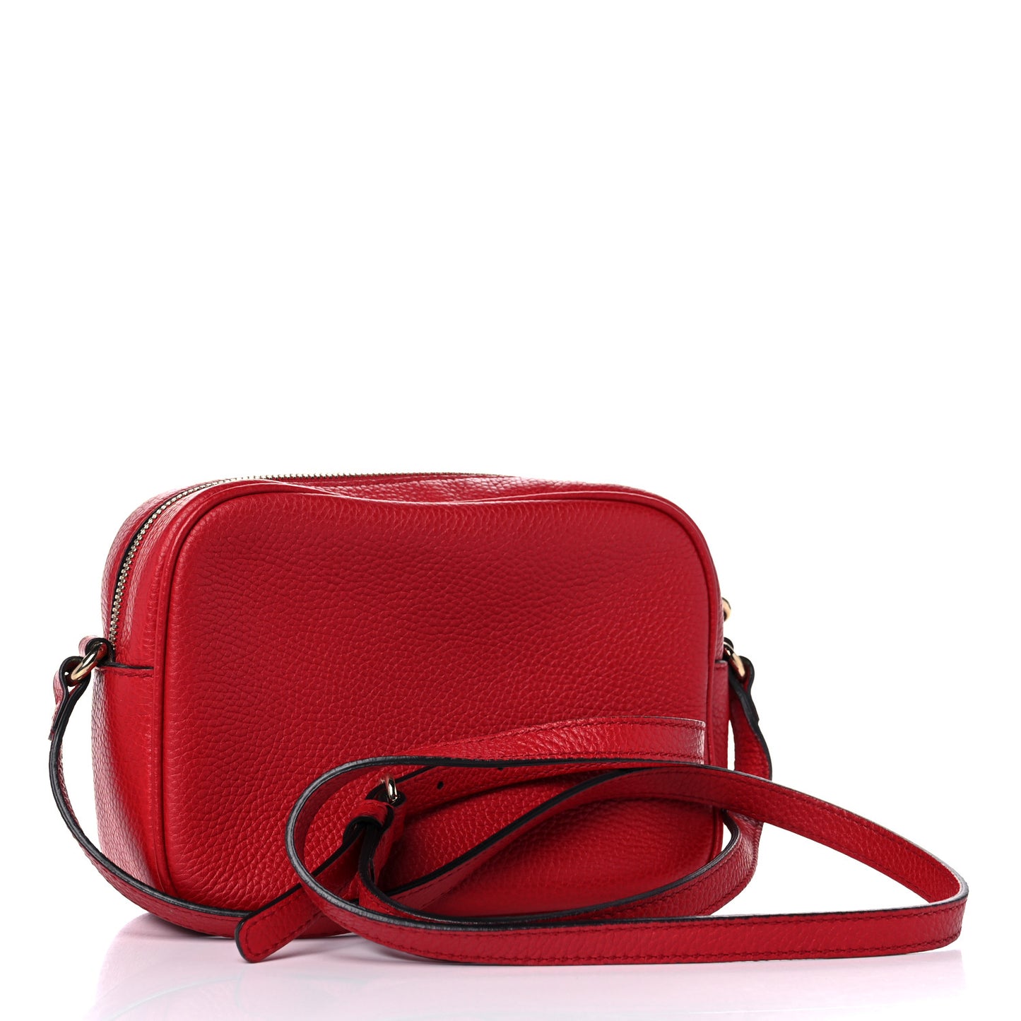 Pebbled Calfskin Small Soho Disco Bag Tabasco Red