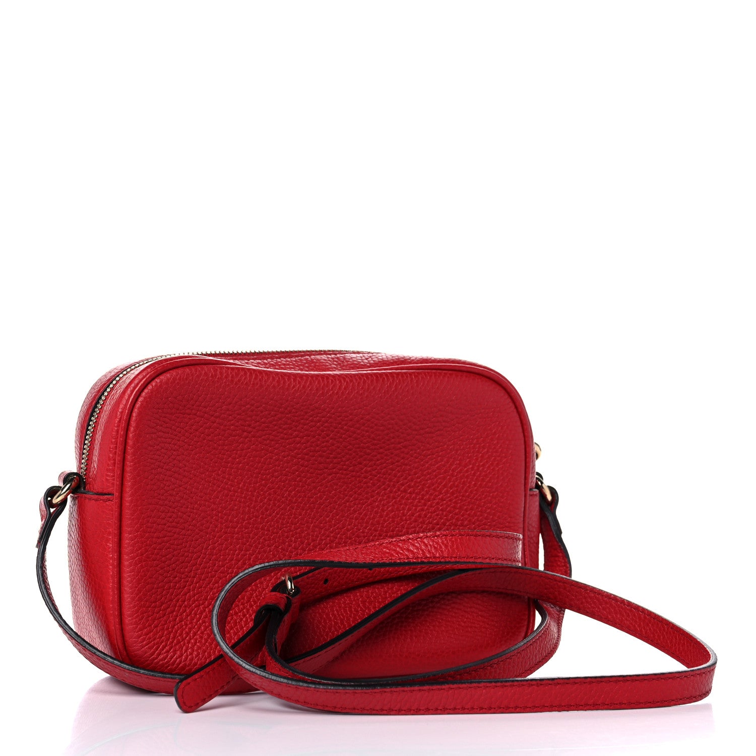 Gucci Pebbled Calfskin Small Soho Disco Bag Tabasco Red 5 of 31
