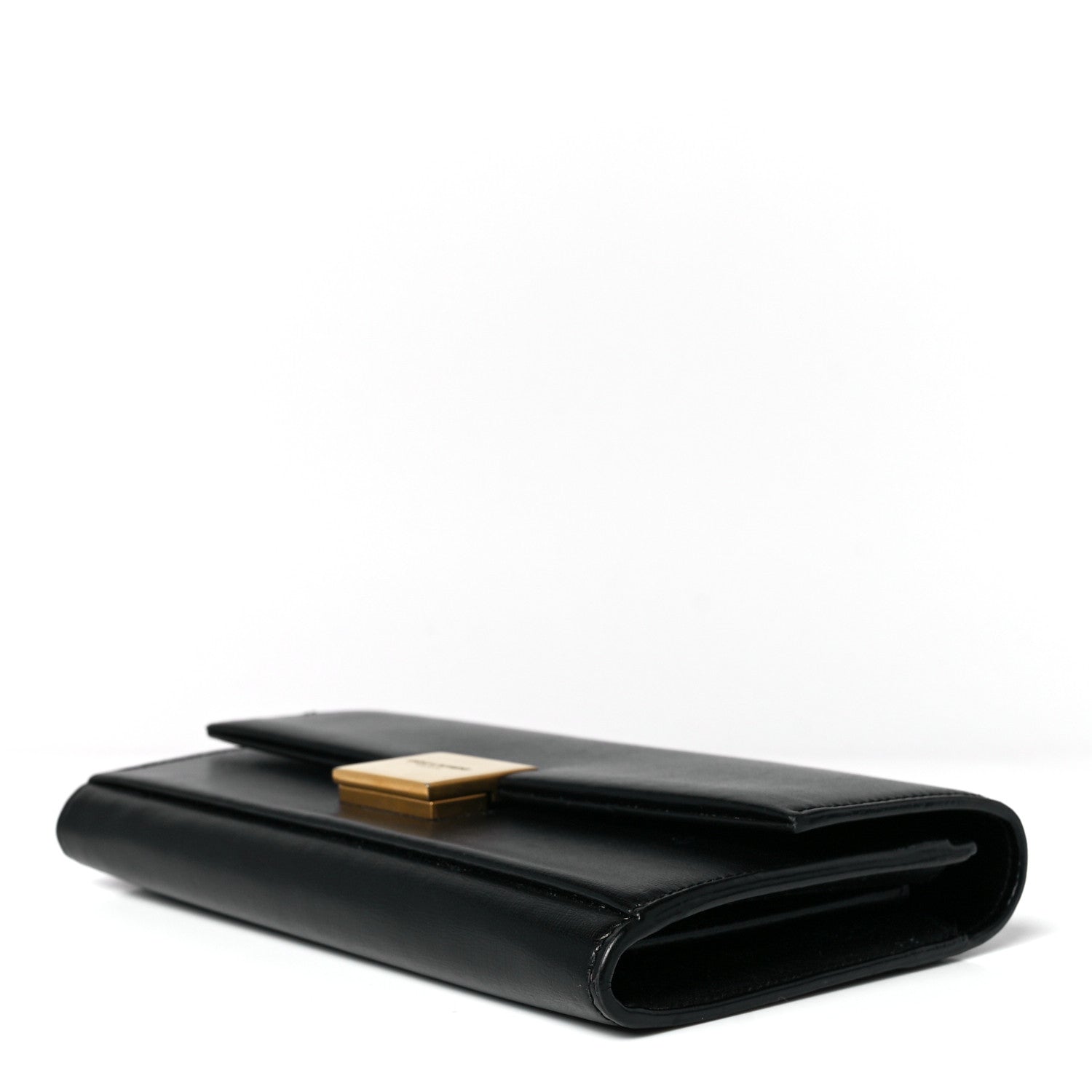 Saint Laurent Calfskin Bellechasse Flap Clutch Wallet Black 9 of 11