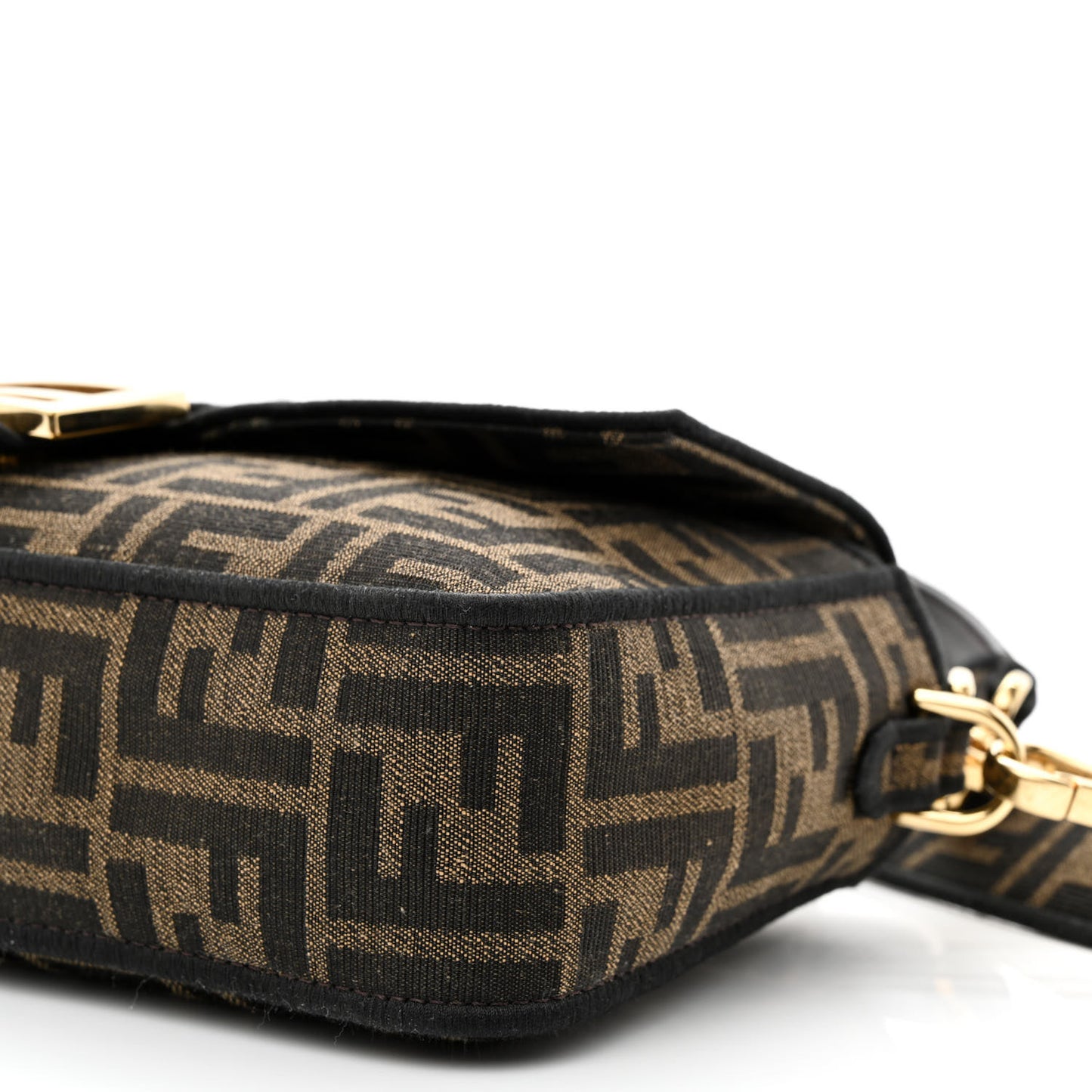 Fabric Jacquard FF 1974 Medium Baguette Tobacco Moro Black