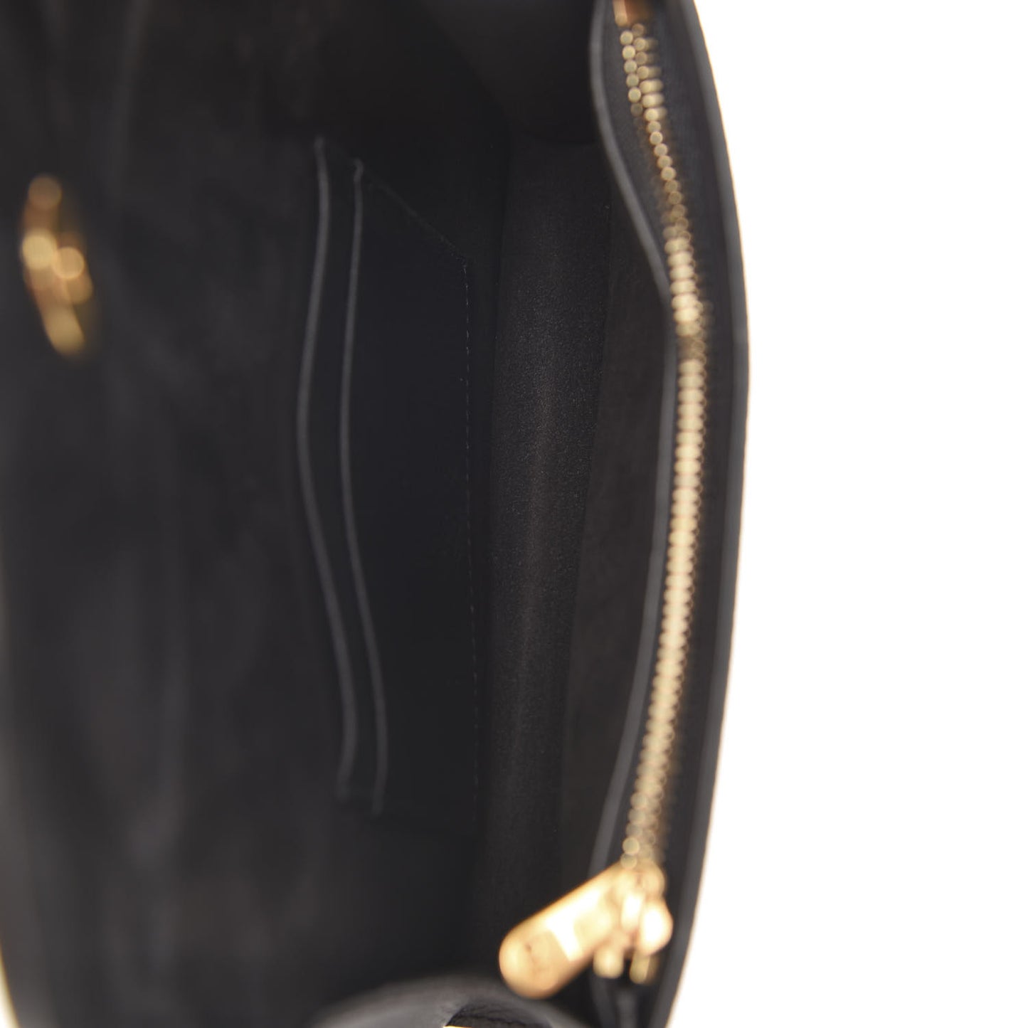 Grained Calfskin Saddle Belt Clutch Black