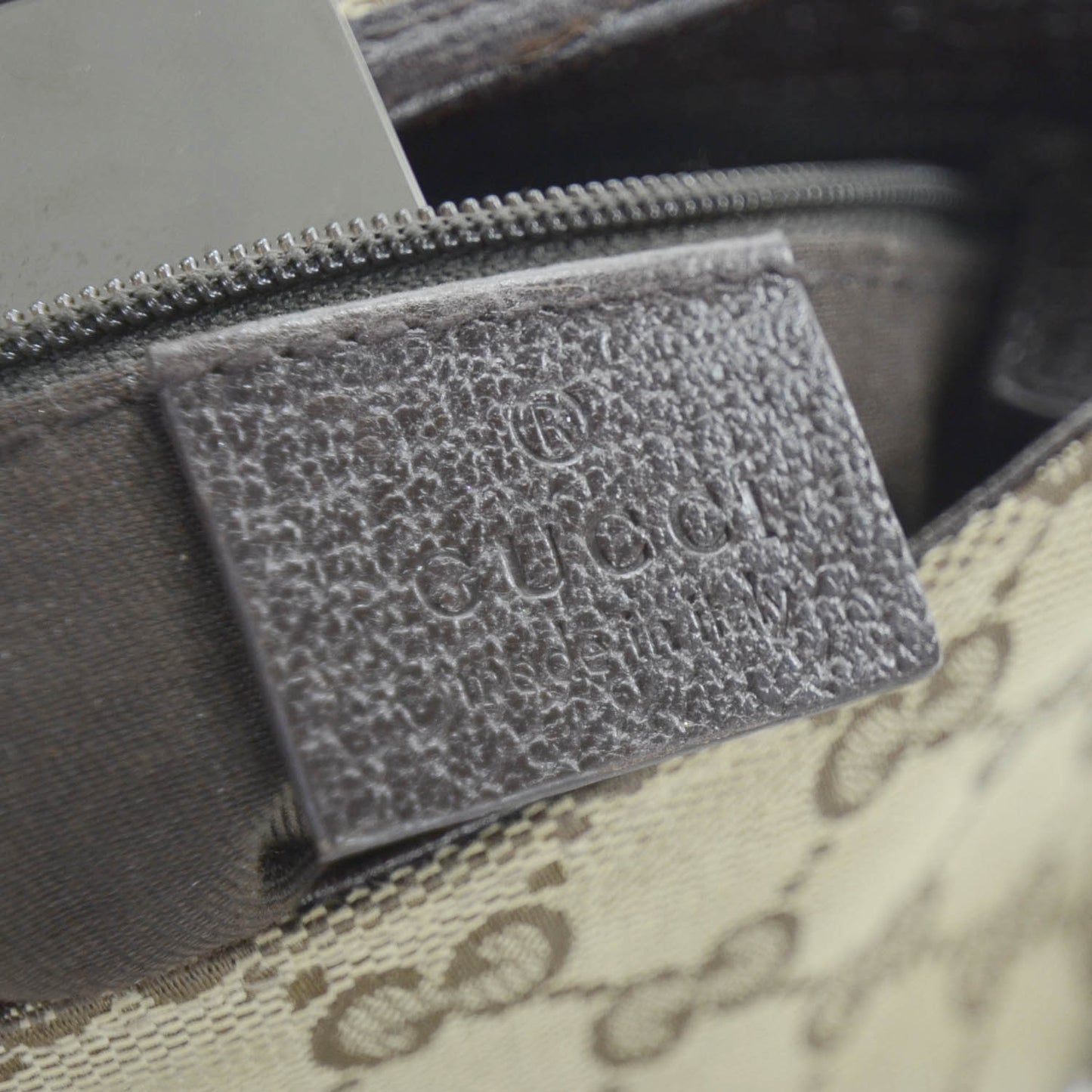 GG Monogram Buckle Belt Bag Dark Brown
