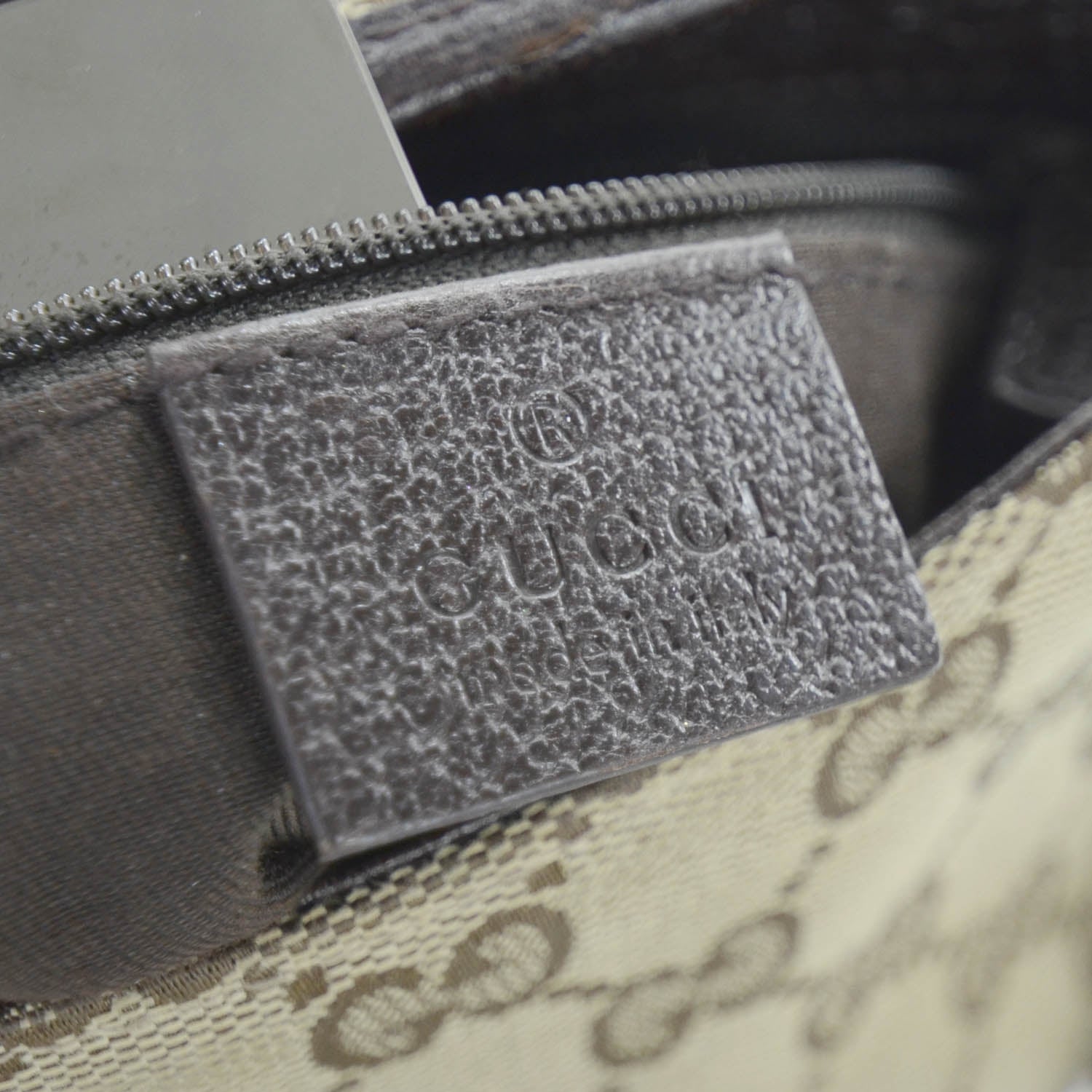 Gucci GG Monogram Buckle Belt Bag Dark Brown 10 of 13