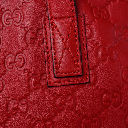 Gucci Guccissima Medium Zippered Shopping Tote Red 15 of 23