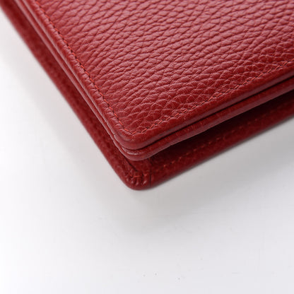 Gucci Dollar Calfskin Mini GG Marmont Chain Wallet Hibiscus Red 9 of 12