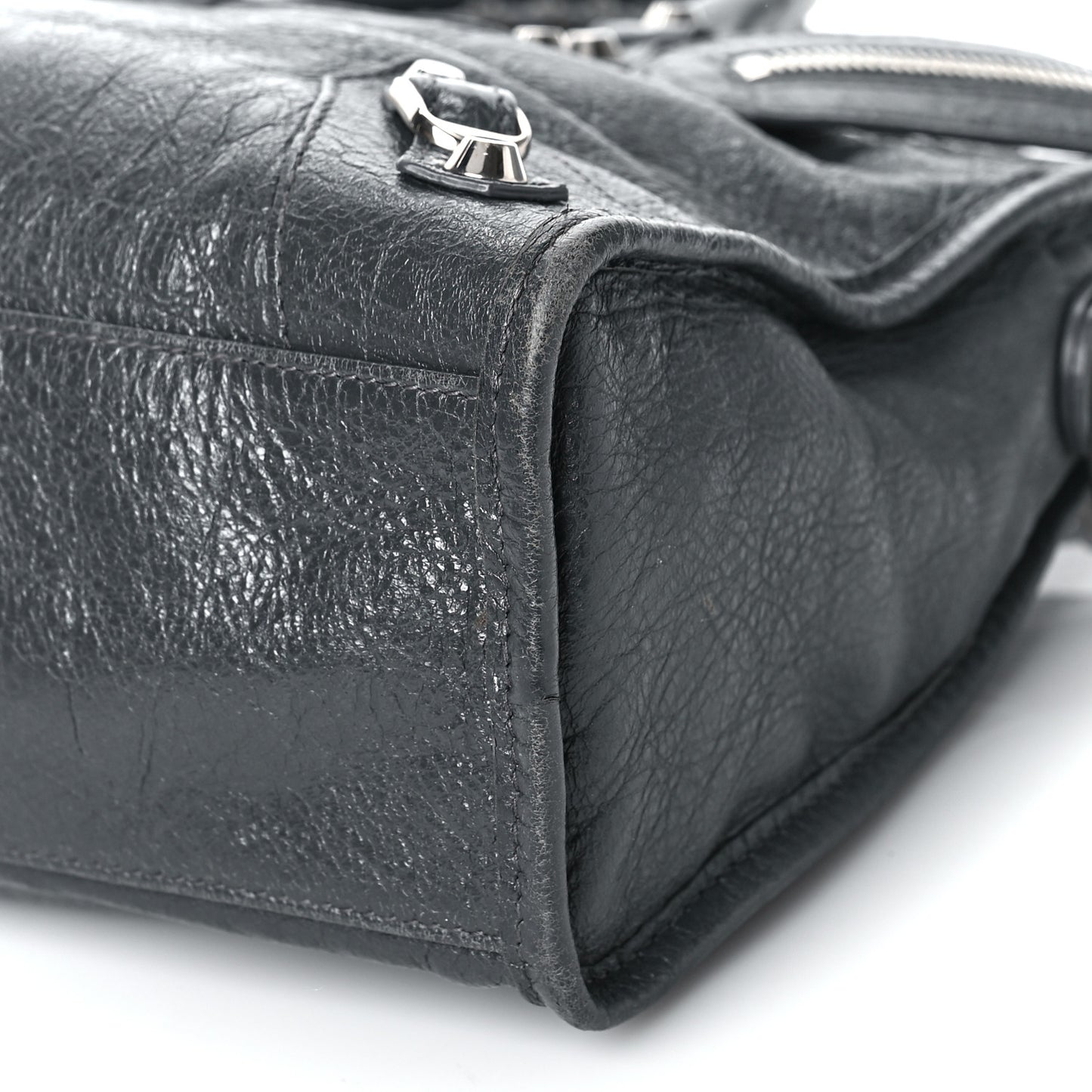 Agneau Classic Silver Hardware S City Gris Fossile