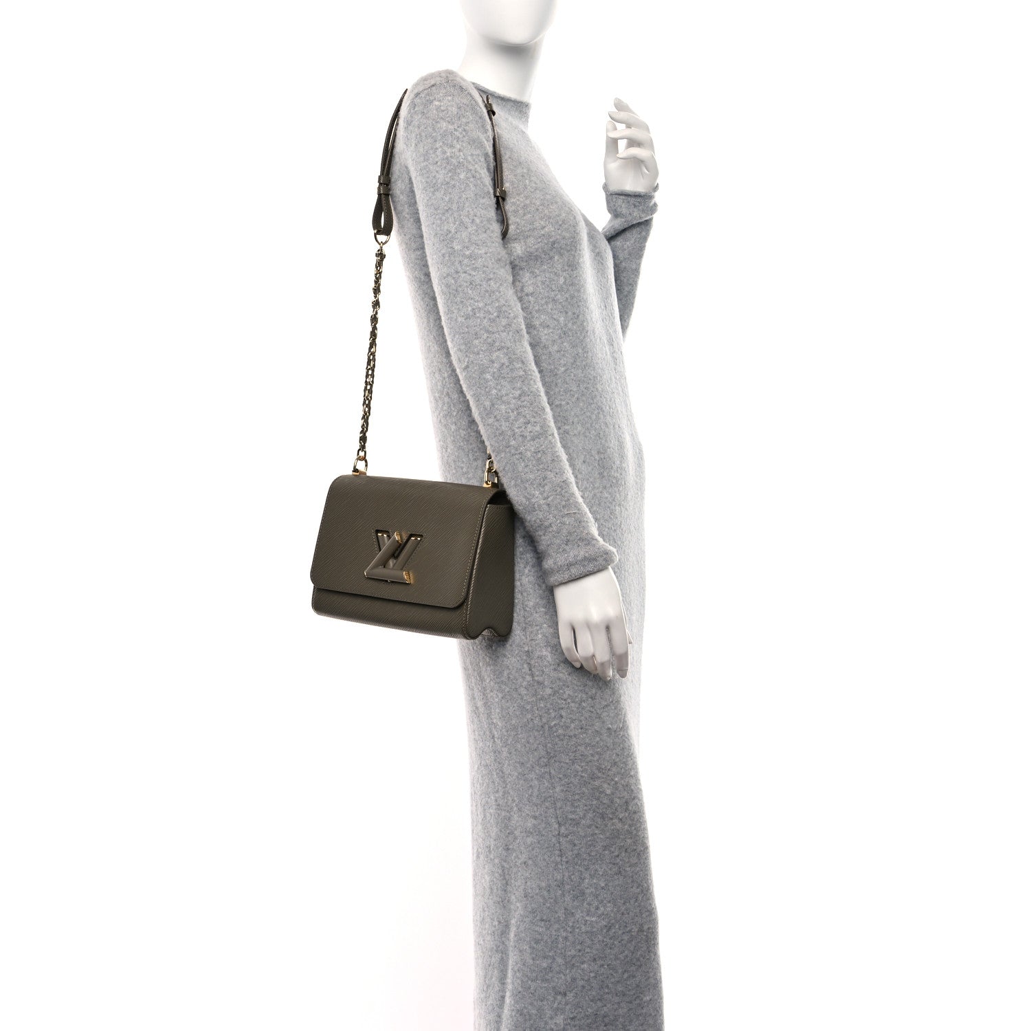 Louis Vuitton Epi Twist Shoulder Bag MM Smokey Brown 3 of 8