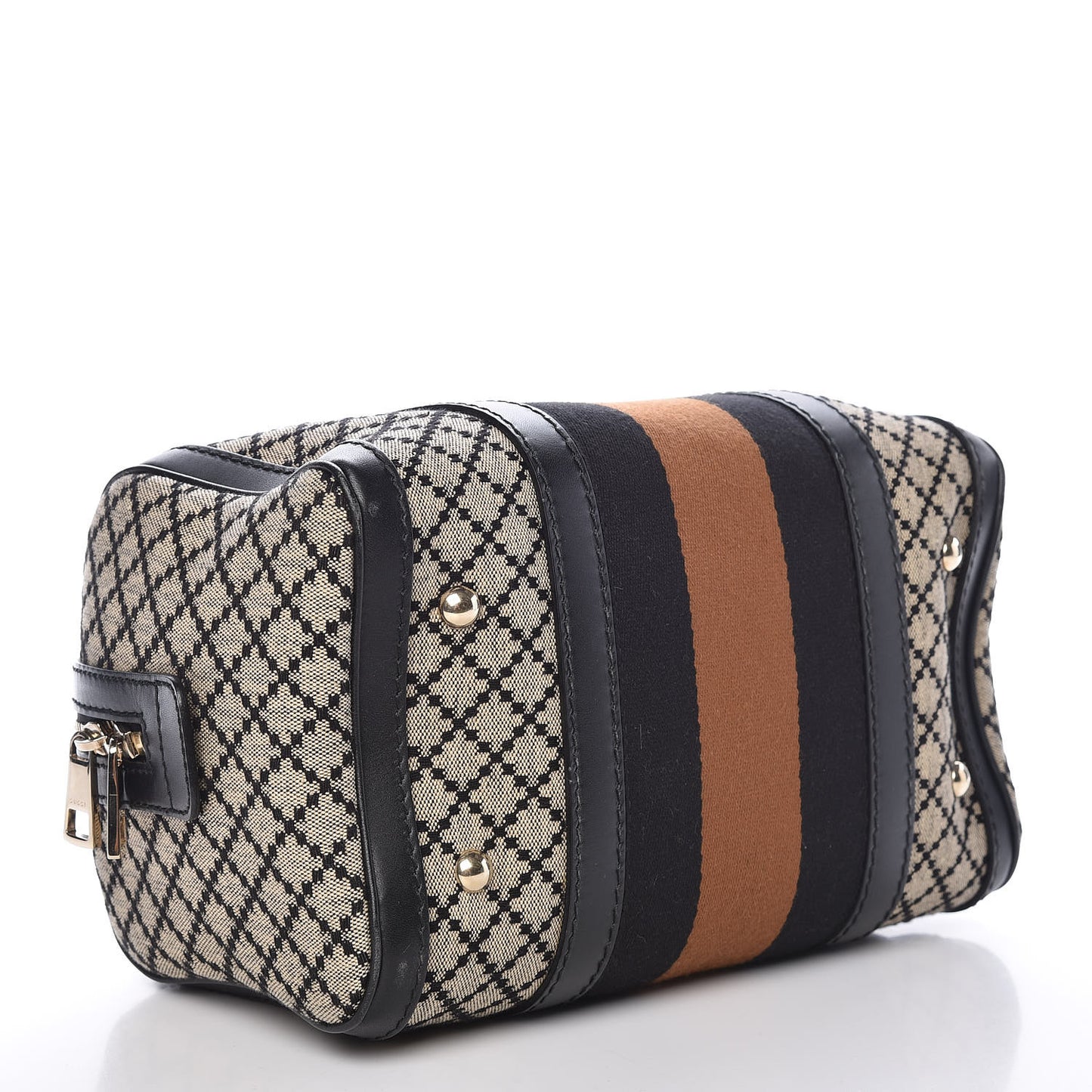 Diamante Vintage Web Small Boston Black