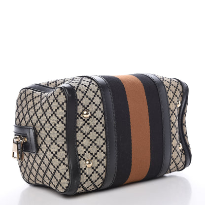 Gucci Diamante Vintage Web Small Boston Black 4 of 12
