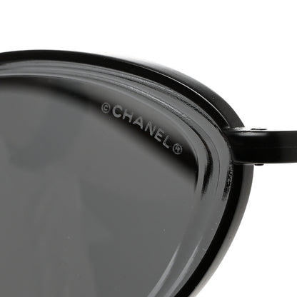 Chanel Metal Cat Eye Sunglasses 4255 Black 7 of 12