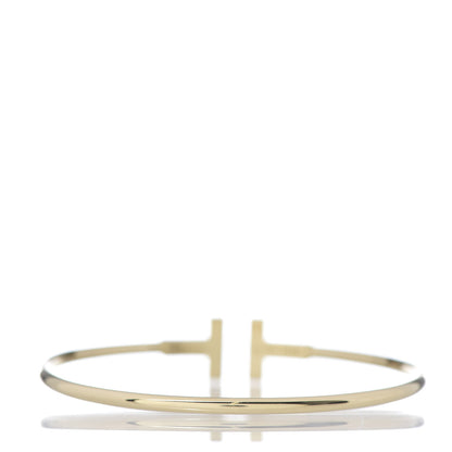 Tiffany 18K Yellow Gold Turquoise T Wire Bracelet 3 of 4