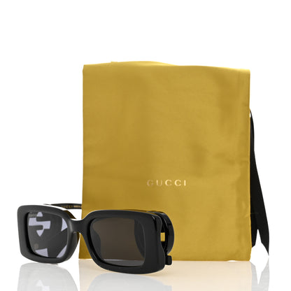 Gucci Acetate Chaise Rectangle Frame Sunglasses GG1325S Black 8 of 8