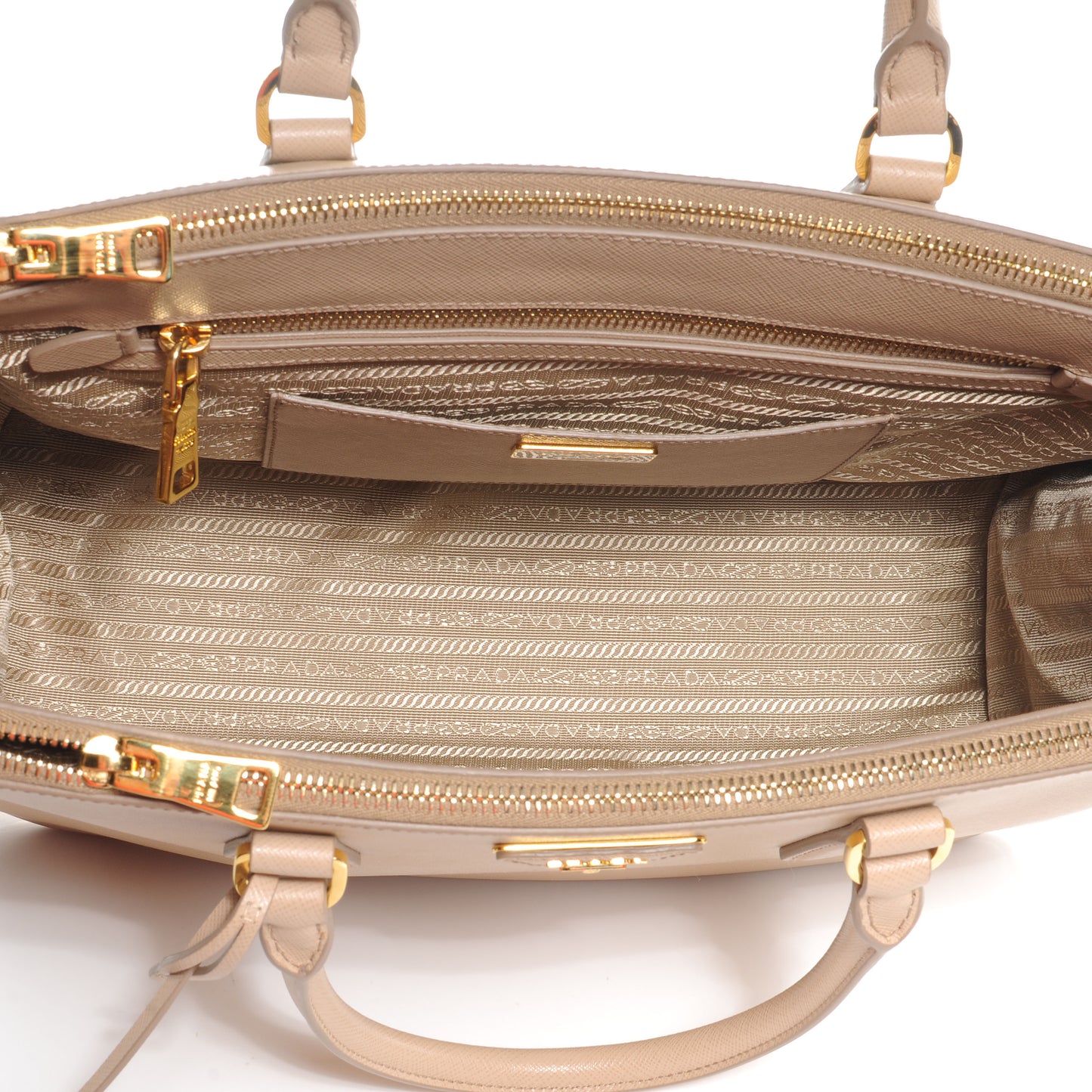 Saffiano Lux Medium Tote Sabbia