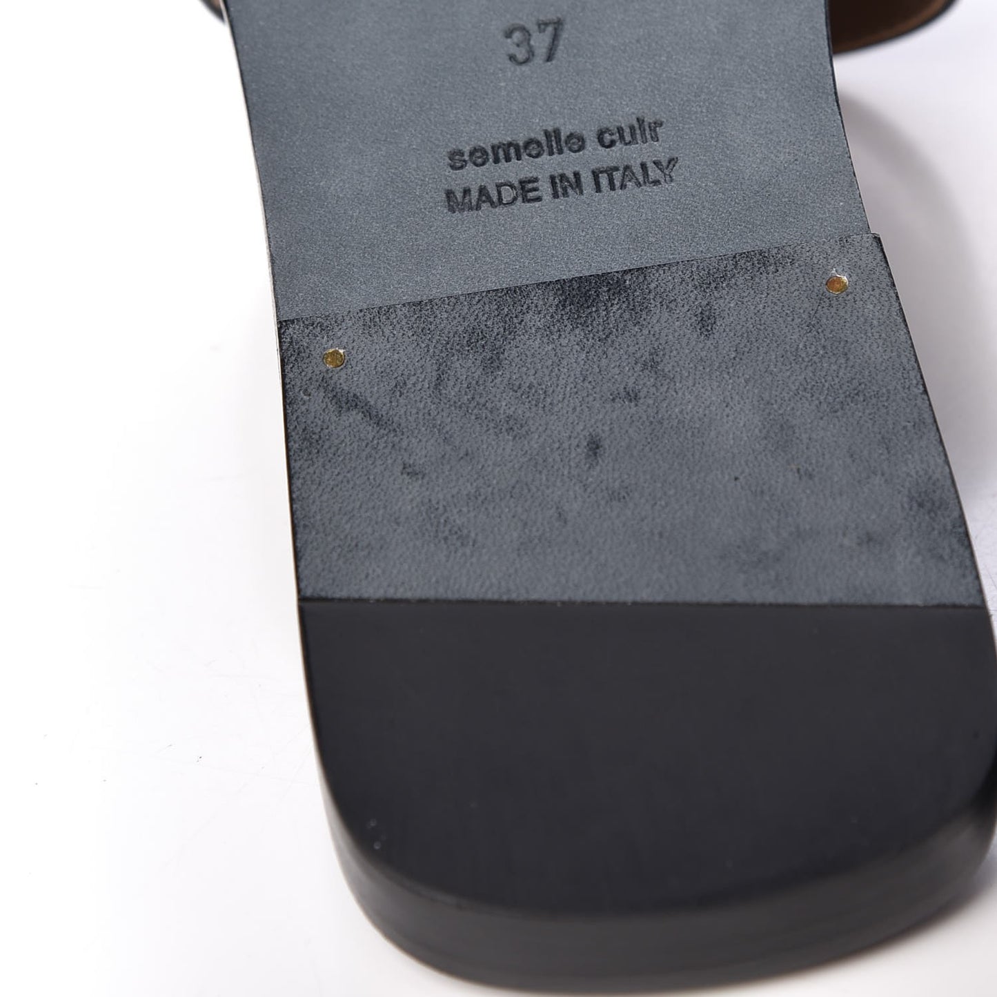 Box Calfskin Oran Sandals 37 Black