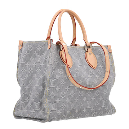 Louis Vuitton Monogram Denim Onthego MM Washed Grey 2 of 8