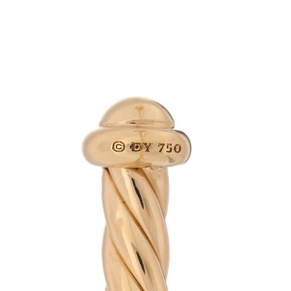 David Yurman 18K Yellow Gold Diamond 2.6mm Micro Cablespira Flex X Bracelet 3 of 3