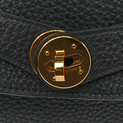 Hermes Taurillon Clemence Lindy 26 Black 11 of 13