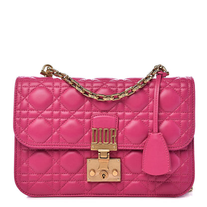 Christian Dior Lambskin Cannage Large Dioraddict Flap Fuchsia 1 of 11