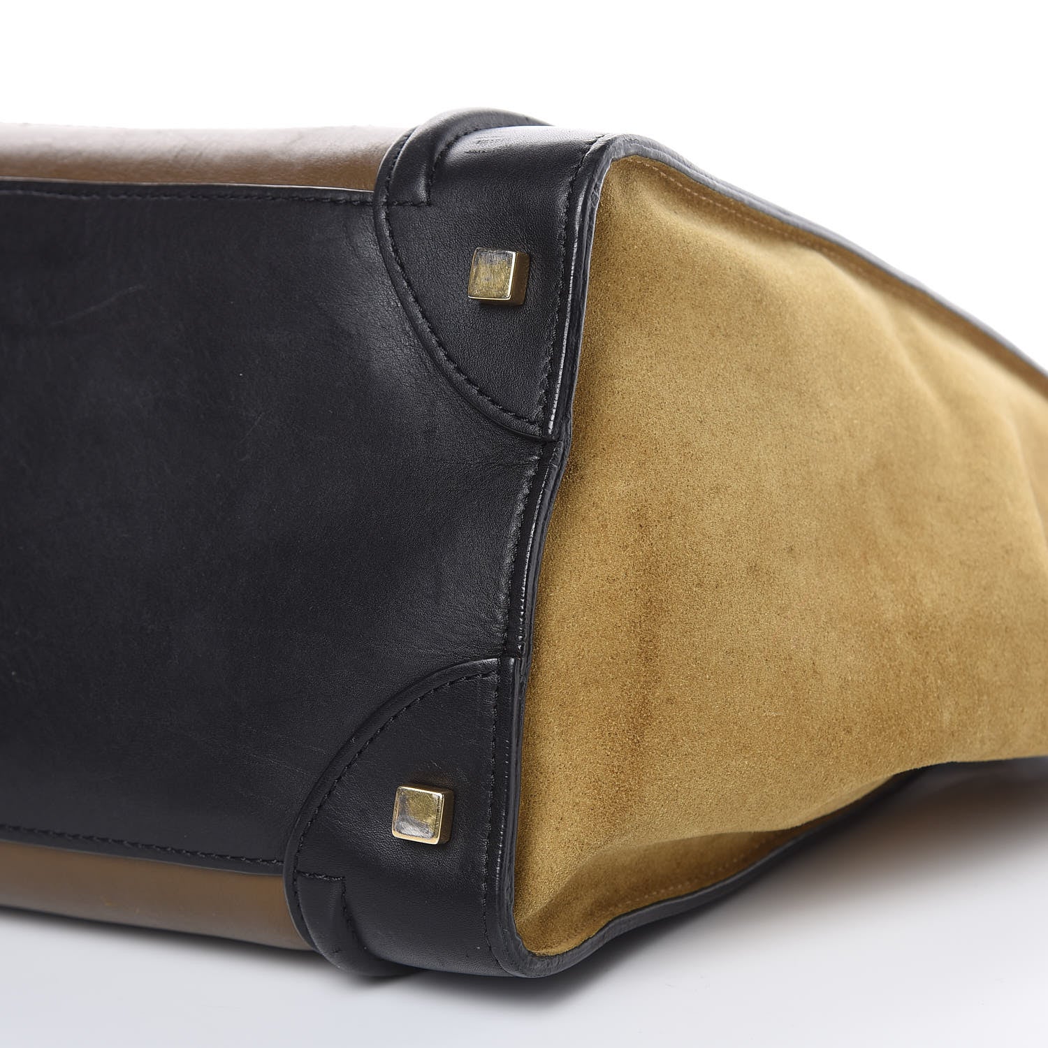 Celine Satin Calfskin Suede Mini Tri-Color Luggage Beige 10 of 21