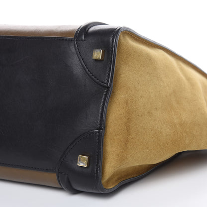 Celine Satin Calfskin Suede Mini Tri-Color Luggage Beige 10 of 21