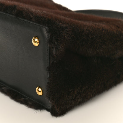 Louis Vuitton Mink Fur Capucines MM Dark Brown 8 of 9