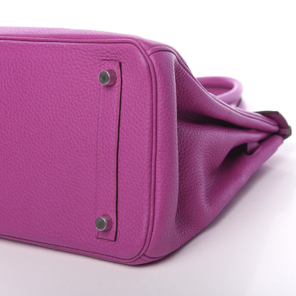 Hermes Taurillon Clemence Birkin 30 Magnolia 9 of 9