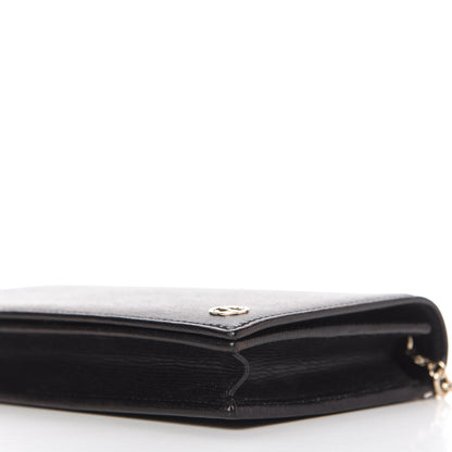 Gucci Textured Calfskin Medium Betty Chain Wallet Black 7 of 10