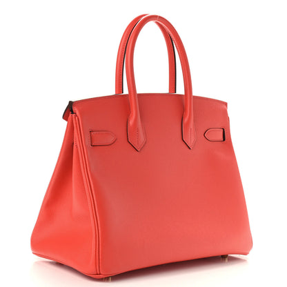 Hermes Epsom Horseshoe Birkin 30 Rose Jaipur Bleu Electrique 3 of 10