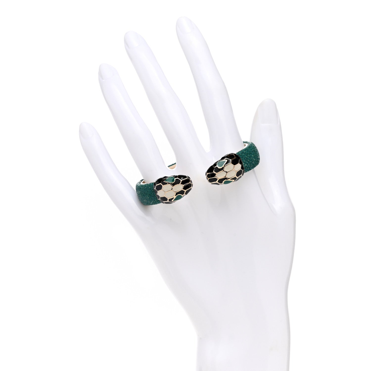 Bulgari Galuchat Serpenti Forever Bracelet Green 3 of 5
