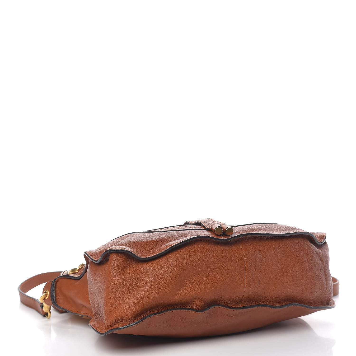 Chloe Calfskin Perforated Marcie Animation Satchel Brown 5 of 12