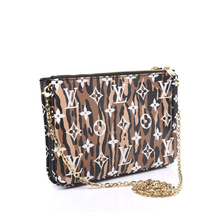 Louis Vuitton Monogram Giant Jungle Pochette Double Zip Black 2 of 9