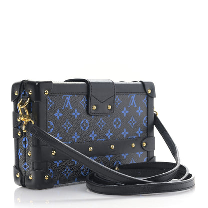 Louis Vuitton Monogram Petite Malle Blue Black 3 of 8