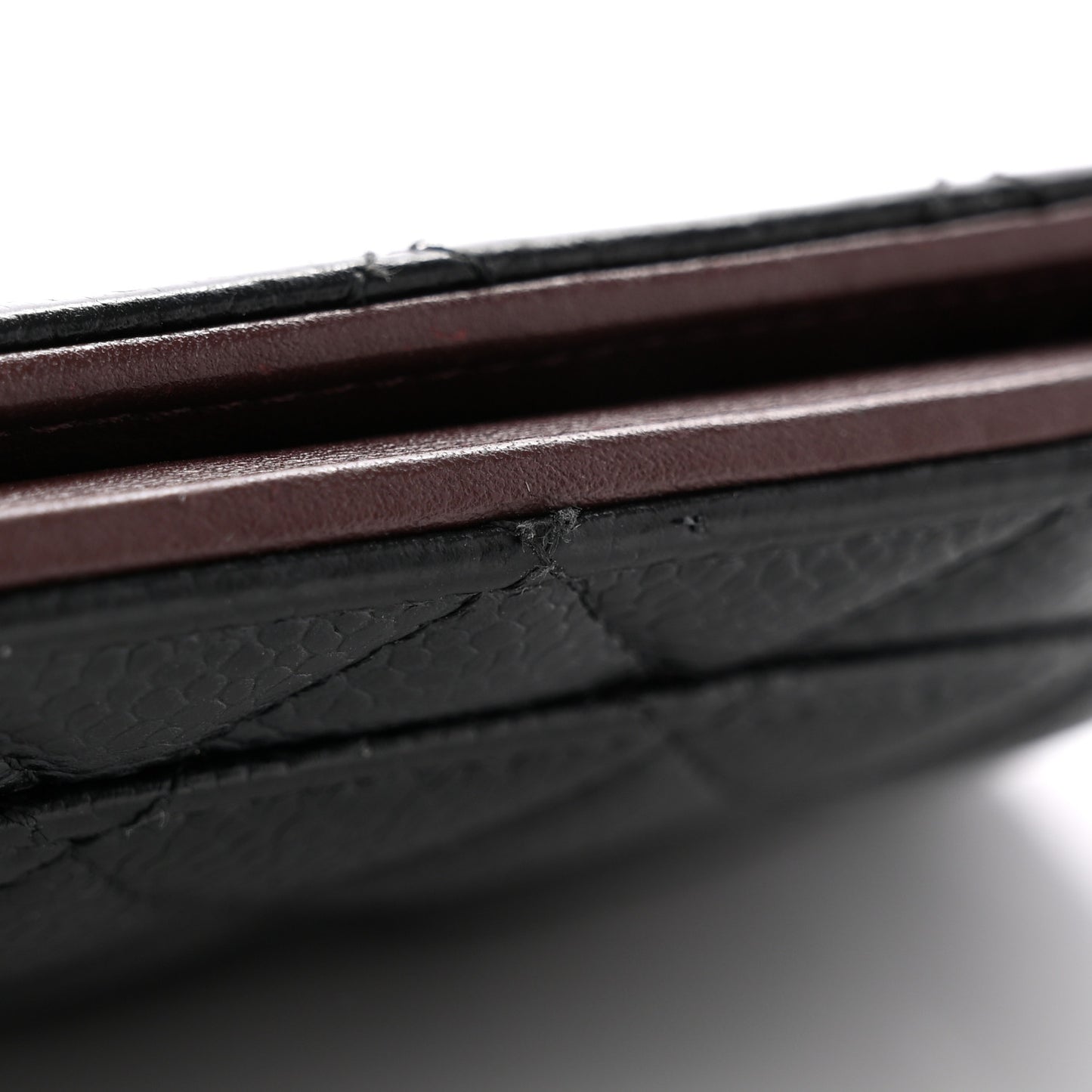 Caviar Quilted Yen Wallet Black