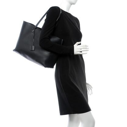 Saint Laurent Calfskin Large Shopping Tote Black 2 of 9