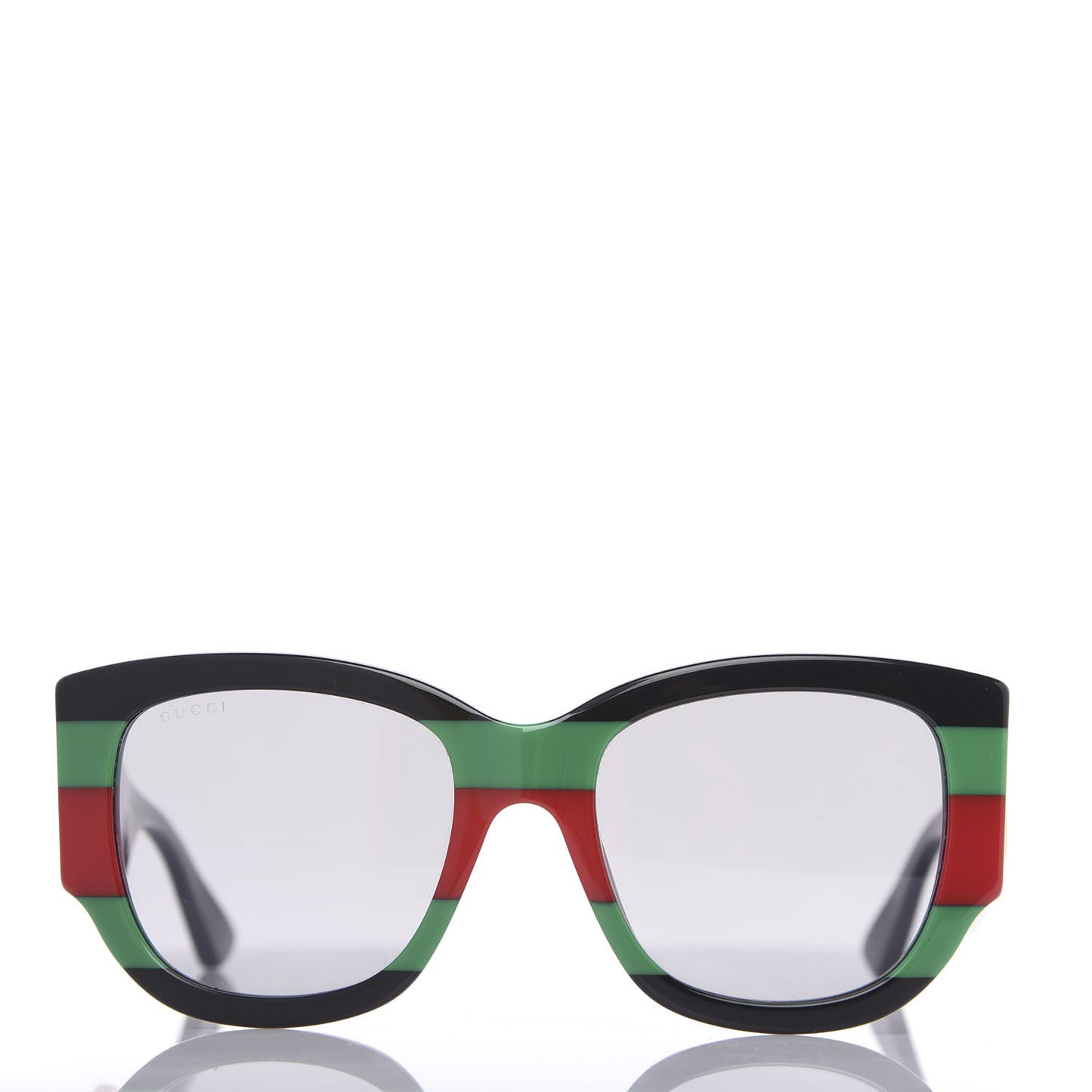 Acetate Web Oversized Frame Rectangle Sunglasses GG0276S Black Multicolor