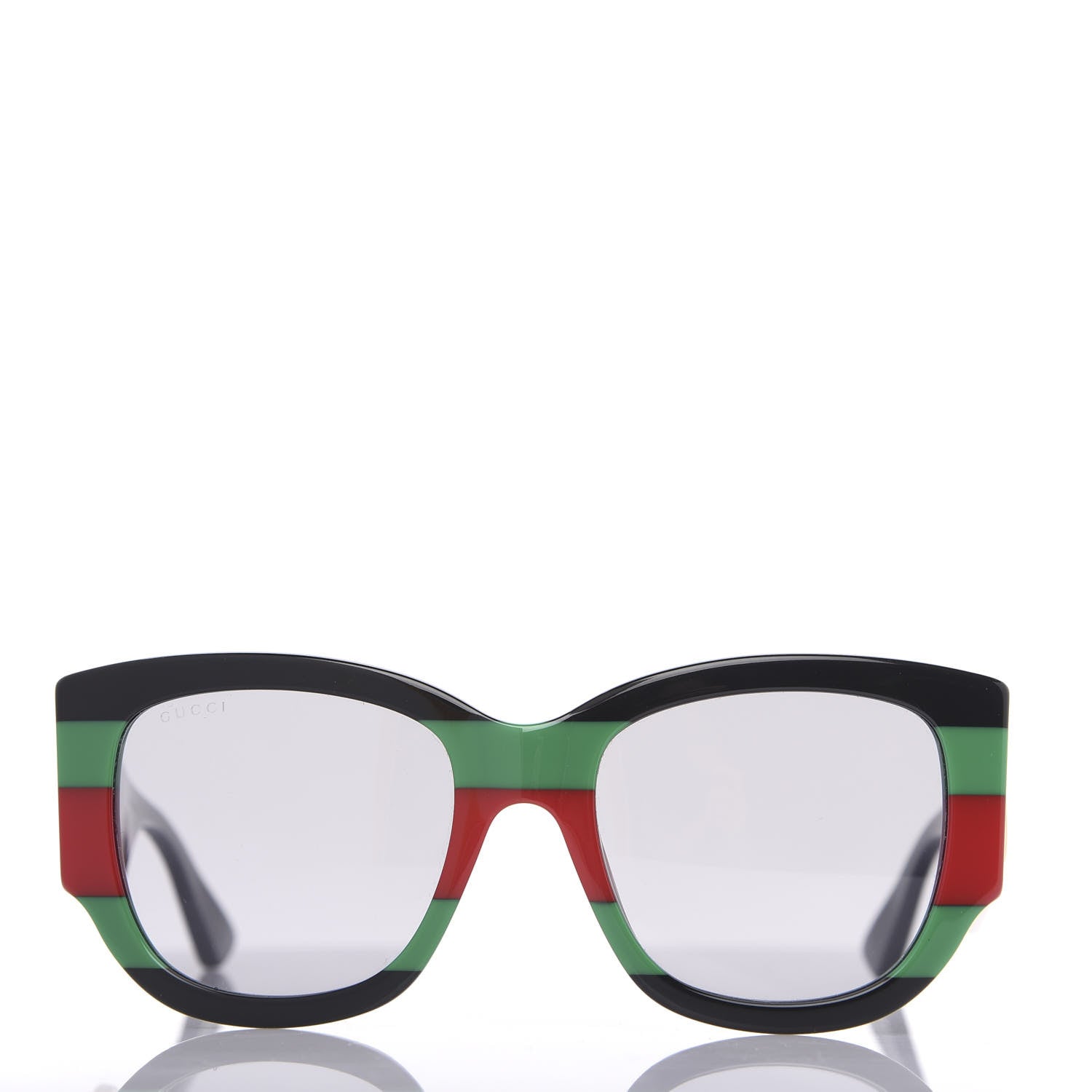Gucci Acetate Web Oversized Frame Rectangle Sunglasses GG0276S Black Multicolor 3 of 7