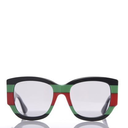 Gucci Acetate Web Oversized Frame Rectangle Sunglasses GG0276S Black Multicolor 3 of 7