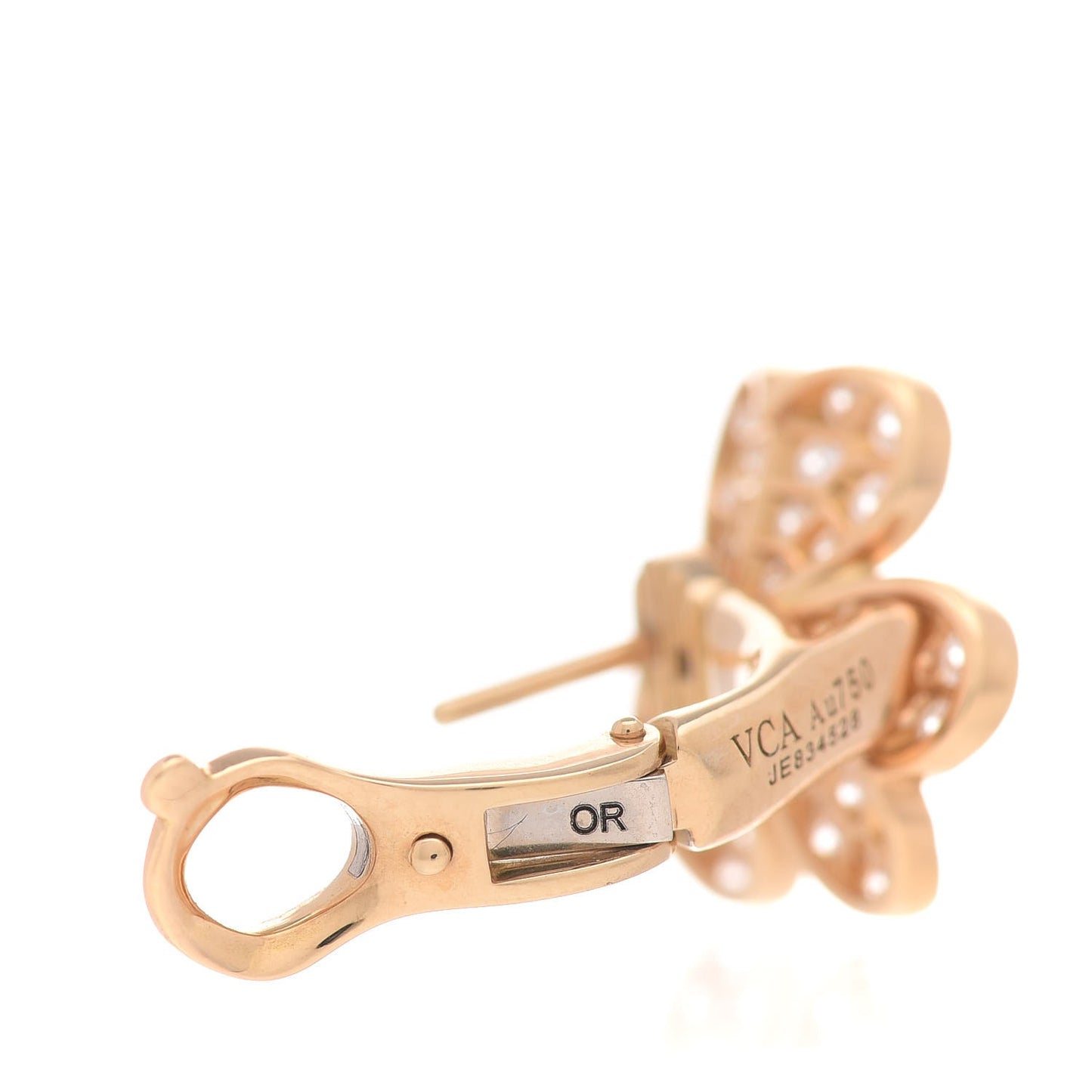 18K Yellow Gold Diamond Small Frivole Pave Earrings