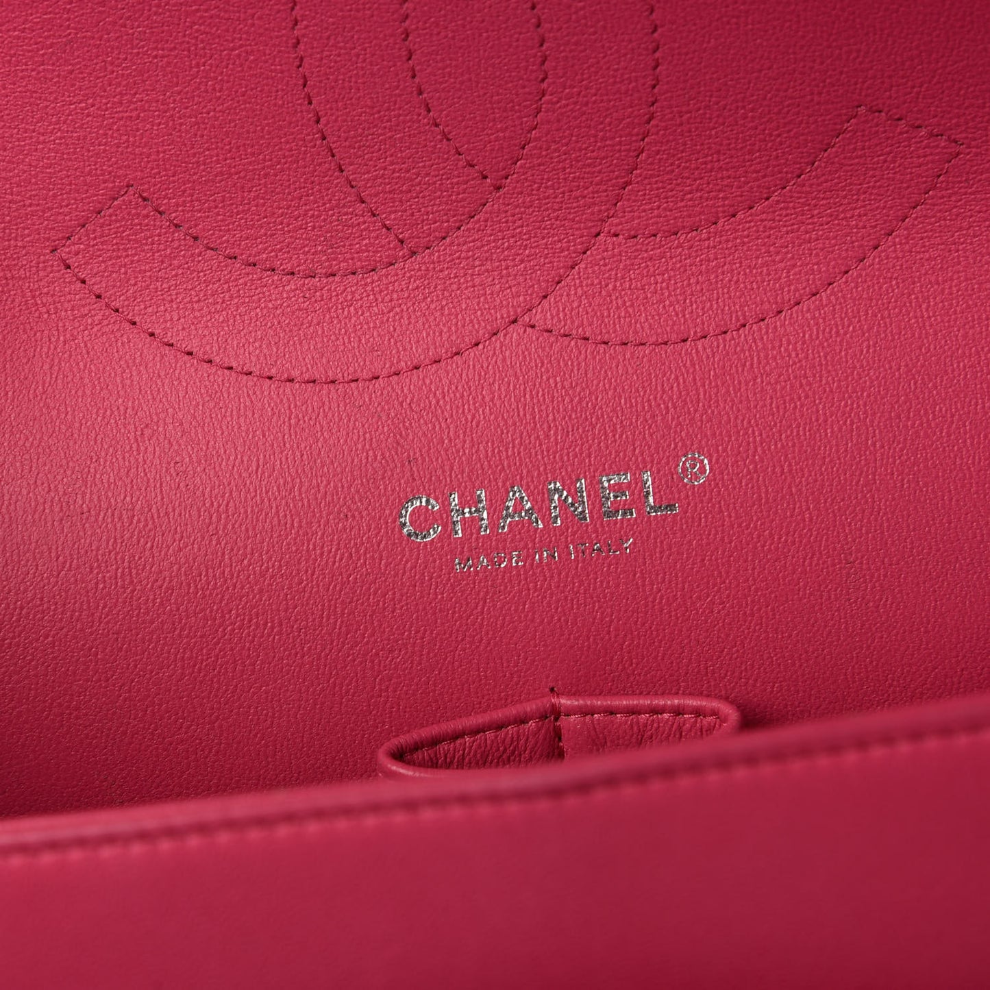 Lambskin Quilted Jumbo Double Flap Dark Pink