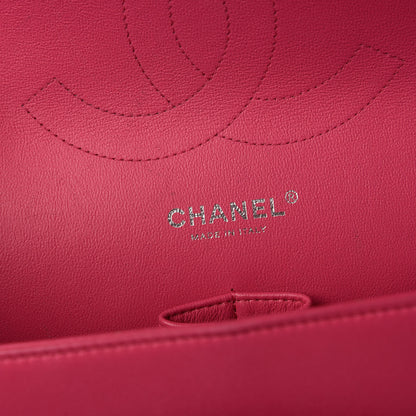 Chanel Lambskin Quilted Jumbo Double Flap Dark Pink 8 of 11