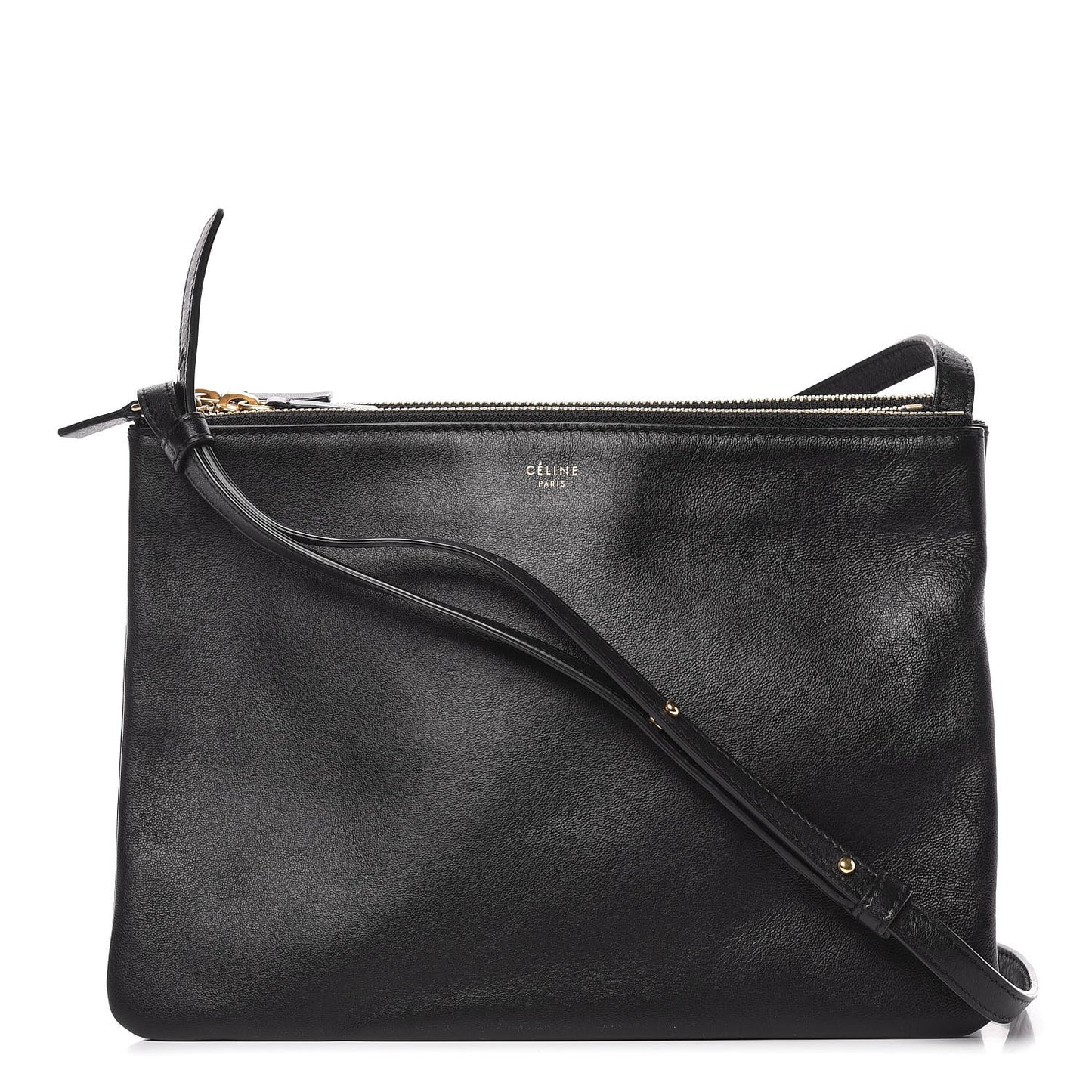 Lambskin Large Trio Crossbody Bag Black