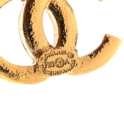Chanel Crystal CC Flower Drop Earrings Gold 4 of 5