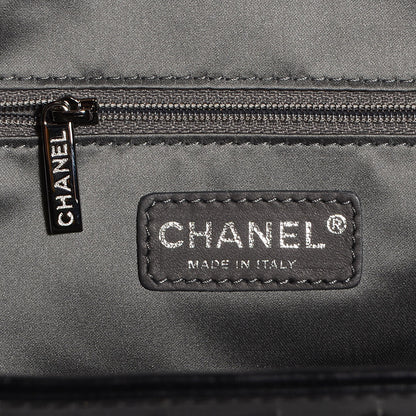 Chanel Lambskin Stitched Lax Shopping Tote Black 6 of 8