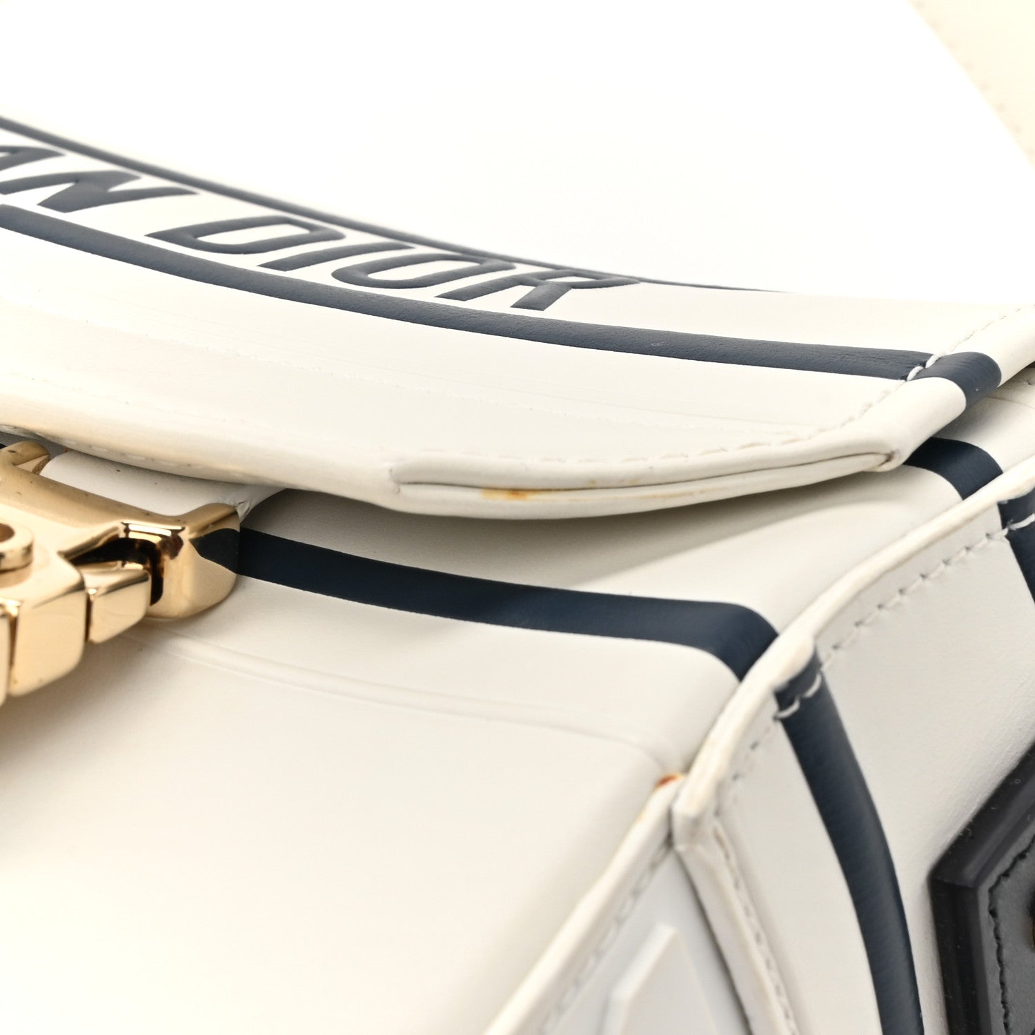 Christian Dior Smooth Calfskin Diorcamp Bag White Blue 17 of 19