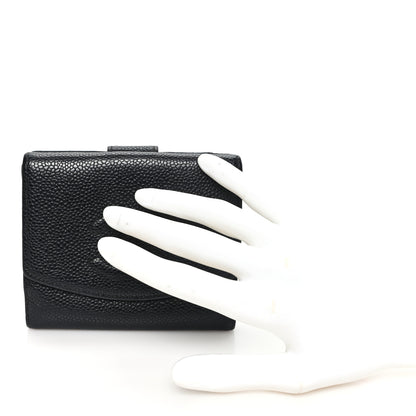 Chanel Caviar Timeless CC Compact French Wallet Black 2 of 9