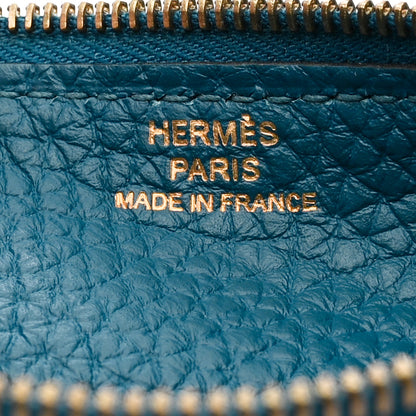Hermes Togo Dogon Duo Wallet Bleu Izmir 8 of 12