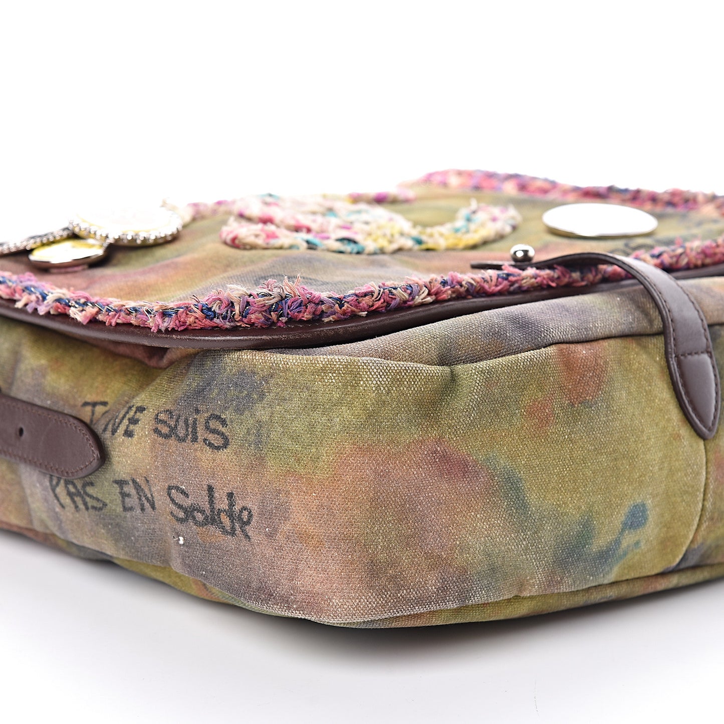 Washed Toile Graffiti On The Pavements Messenger Khaki Multicolor